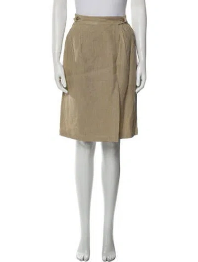 Pre-owned Issey Miyake Vintage Knee-length Skirt In Brown