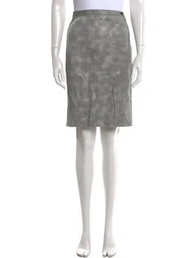 Pre-owned Issey Miyake Vintage Knee-length Skirt In Gray