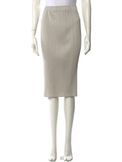 Pre-owned Issey Miyake Vintage Knee-length Skirt In Neutral