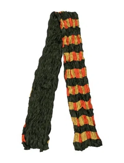 Pre-owned Issey Miyake Vintage Late 1990's - Early 2000's Scarf In Green