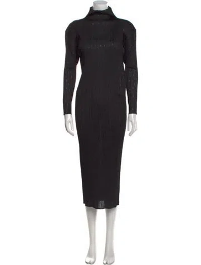 Pre-owned Issey Miyake Vintage Long Dress In Black