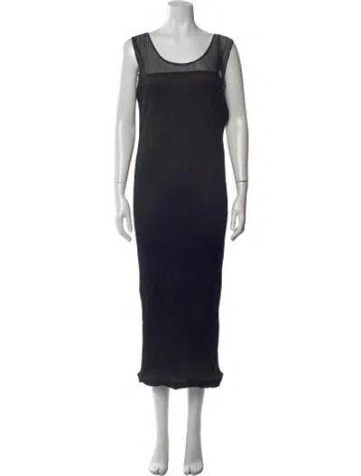 Pre-owned Issey Miyake Vintage Long Dress In Black