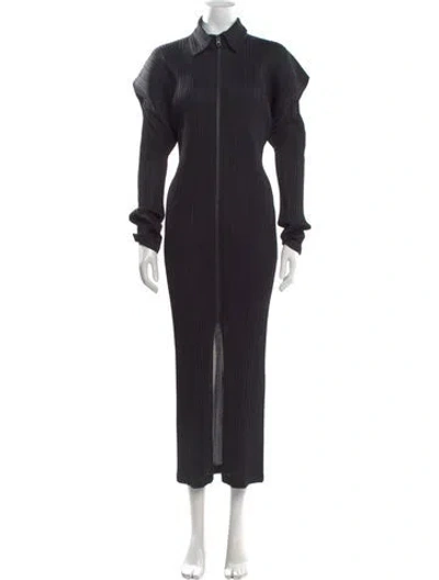 Pre-owned Issey Miyake Vintage Long Dress In Black