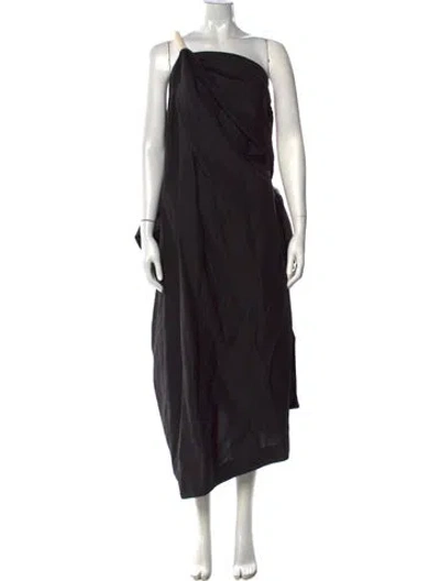 Pre-owned Issey Miyake Vintage Long Dress In Black