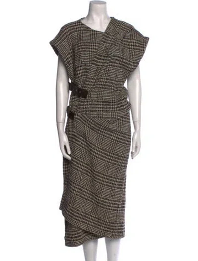 Pre-owned Issey Miyake Vintage Long Dress In Brown