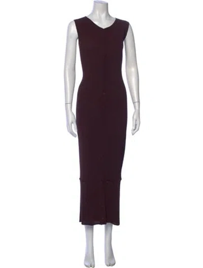 Pre-owned Issey Miyake Vintage Long Dress In Brown