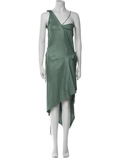 Pre-owned Issey Miyake Vintage Long Dress In Green