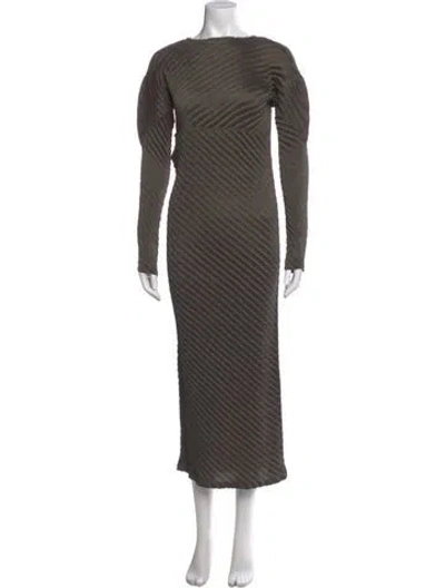 Pre-owned Issey Miyake Vintage Long Dress In Green