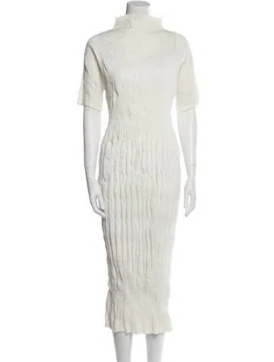 Pre-owned Issey Miyake Vintage Long Dress In Neutral