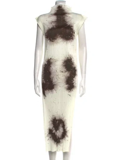 Pre-owned Issey Miyake Vintage Long Dress In White