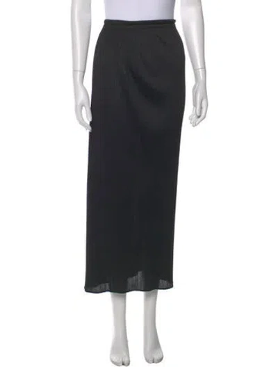 Pre-owned Issey Miyake Vintage Long Skirt In Black