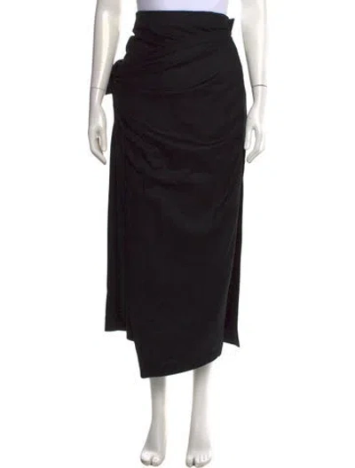 Pre-owned Issey Miyake Vintage Long Skirt In Black