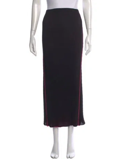 Pre-owned Issey Miyake Vintage Long Skirt In Black