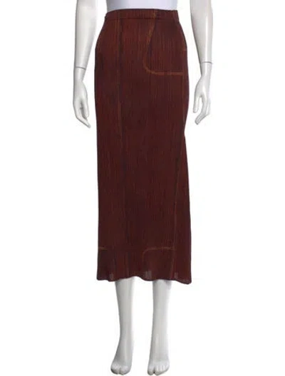 Pre-owned Issey Miyake Vintage Long Skirt In Brown