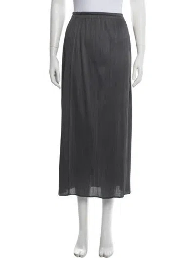 Pre-owned Issey Miyake Vintage Long Skirt In Gray