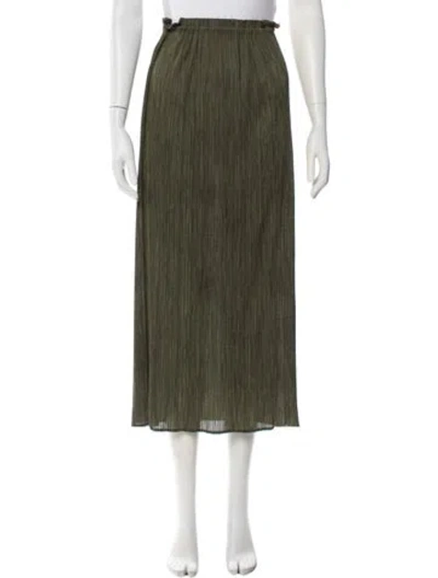 Pre-owned Issey Miyake Vintage Long Skirt In Green
