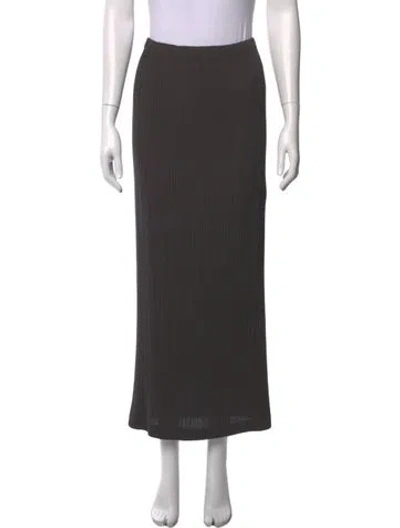 Pre-owned Issey Miyake Vintage Long Skirt In Grey