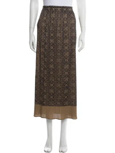 Pre-owned Issey Miyake Vintage Long Skirt In Neutral