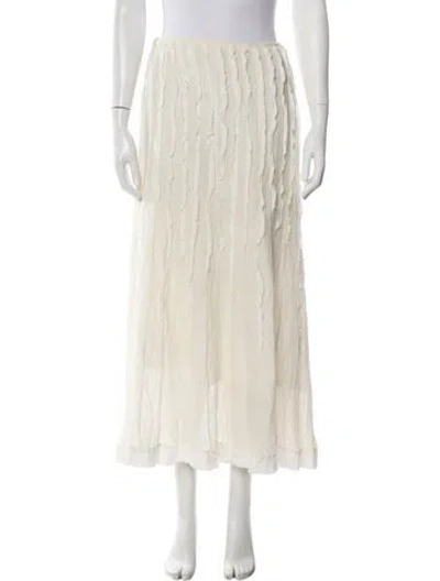 Pre-owned Issey Miyake Vintage Long Skirt In Neutral