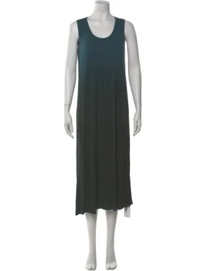 Pre-owned Issey Miyake Vintage Midi Length Dress In Blue