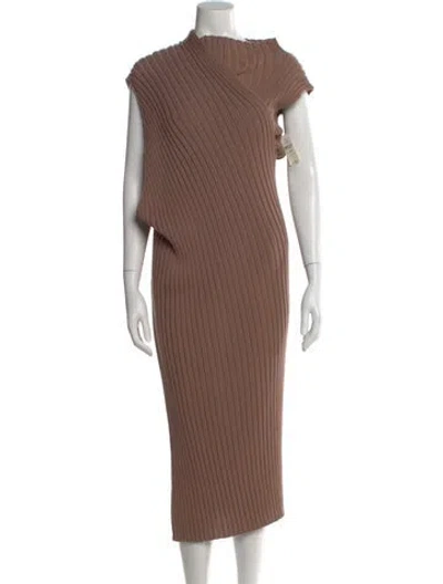 Pre-owned Issey Miyake Vintage Midi Length Dress In Neutral
