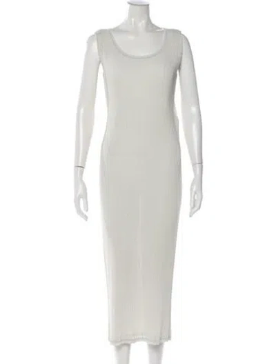 Pre-owned Issey Miyake Vintage Midi Length Dress In Neutral