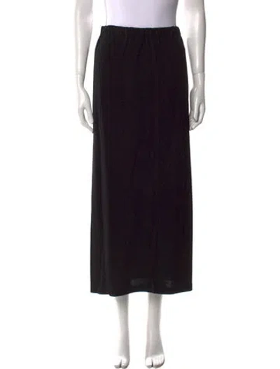 Pre-owned Issey Miyake Vintage Midi Length Skirt In Black