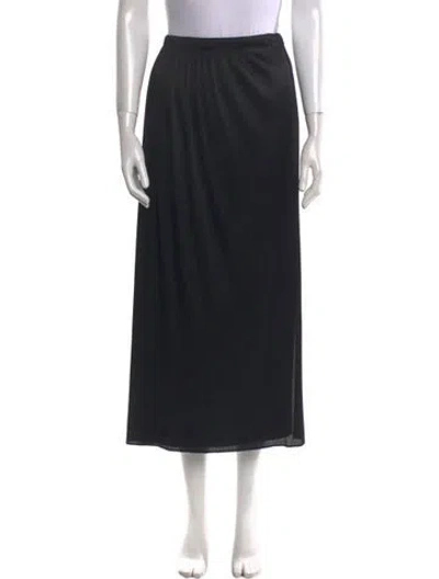 Pre-owned Issey Miyake Vintage Midi Length Skirt In Black