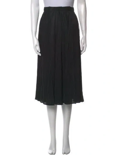 Pre-owned Issey Miyake Vintage Midi Length Skirt In Black