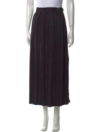 Pre-owned Issey Miyake Vintage Midi Length Skirt In Black