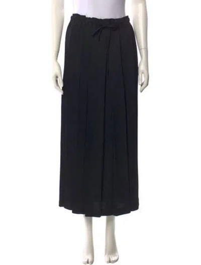 Pre-owned Issey Miyake Vintage Midi Length Skirt In Black