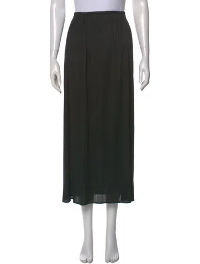 Pre-owned Issey Miyake Vintage Midi Length Skirt In Black
