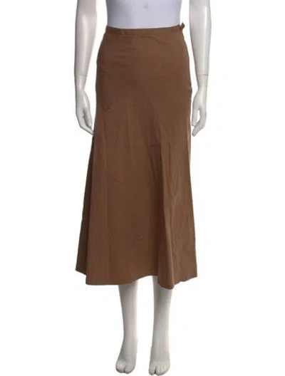 Pre-owned Issey Miyake Vintage Midi Length Skirt In Brown