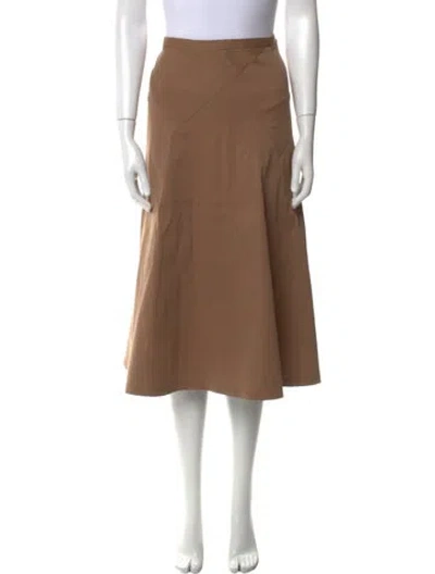 Pre-owned Issey Miyake Vintage Midi Length Skirt In Brown