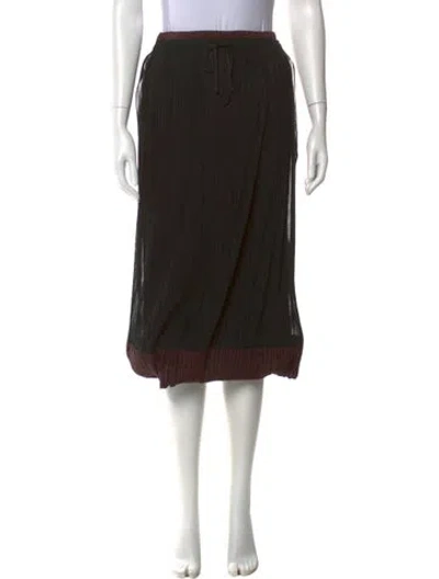 Pre-owned Issey Miyake Vintage Midi Length Skirt In Multi
