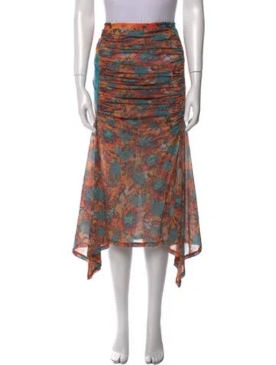 Pre-owned Issey Miyake Vintage Midi Length Skirt In Multi