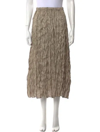 Pre-owned Issey Miyake Vintage Midi Length Skirt In Neutral