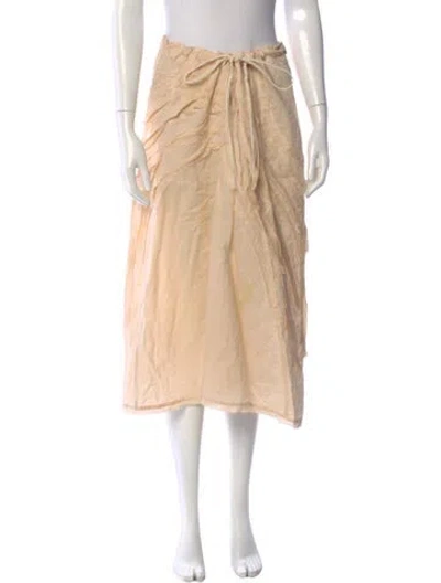 Pre-owned Issey Miyake Vintage Midi Length Skirt In Neutral