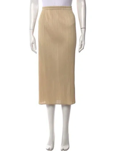 Pre-owned Issey Miyake Vintage Midi Length Skirt In Neutral