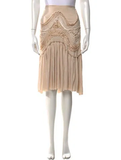Pre-owned Issey Miyake Vintage Midi Length Skirt In Neutrals