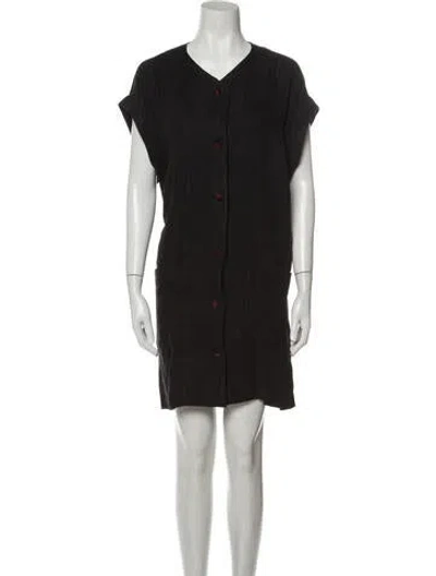 Pre-owned Issey Miyake Vintage Mini Dress In Black