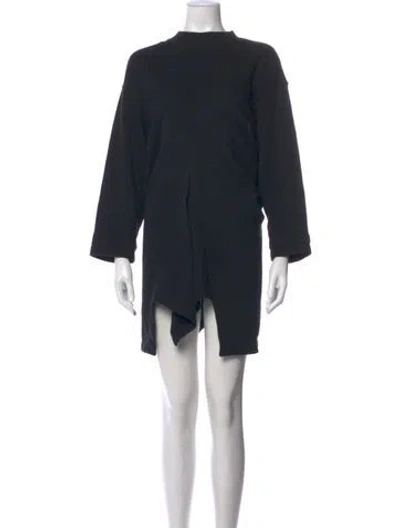 Pre-owned Issey Miyake Vintage Mini Dress In Black