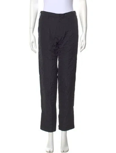 Pre-owned Issey Miyake Vintage Straight Leg Pants In Black