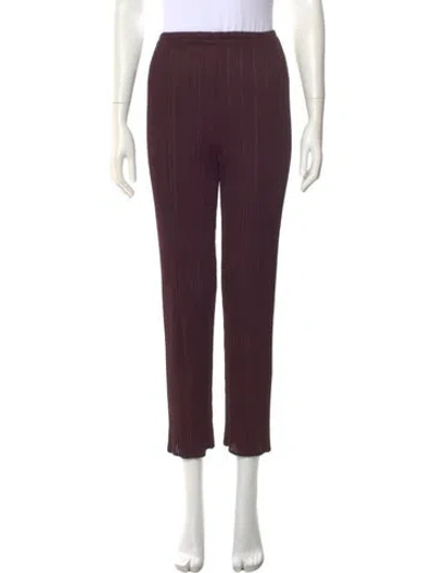 Pre-owned Issey Miyake Vintage Straight Leg Pants In Brown