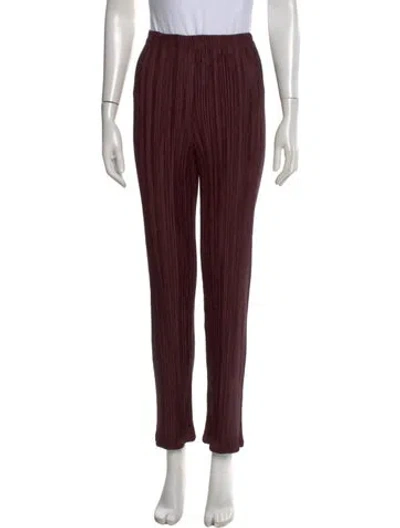 Pre-owned Issey Miyake Vintage Straight Leg Pants In Brown