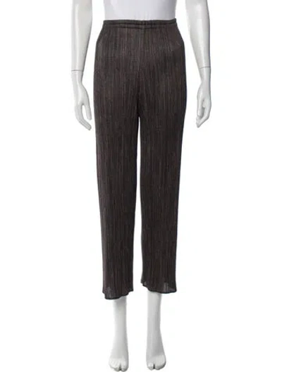 Pre-owned Issey Miyake Vintage Straight Leg Pants In Brown