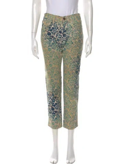 Pre-owned Issey Miyake Vintage Straight Leg Pants In Green