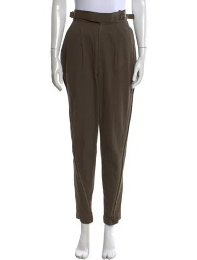 Pre-owned Issey Miyake Vintage Straight Leg Pants In Green