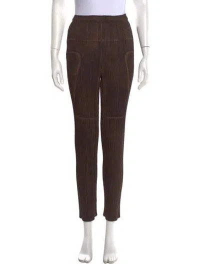 Pre-owned Issey Miyake Vintage Straight Leg Pants In Green