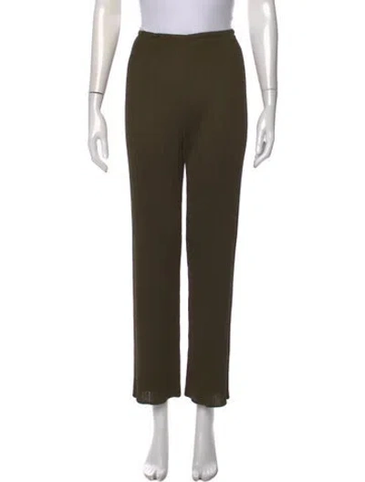 Pre-owned Issey Miyake Vintage Straight Leg Pants In Green